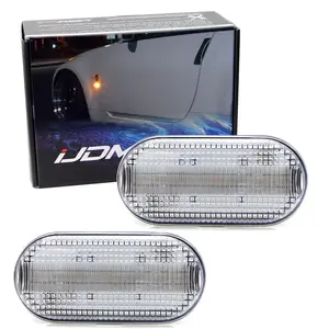 iJDMTOY Clear Lens Amber Full LED Front Fender Side Marker Light Kit For JDM 2005-2009 Nissan 350Z Fairlady Z Z33 (Direct Fit JDM, Require Mods For US Models)