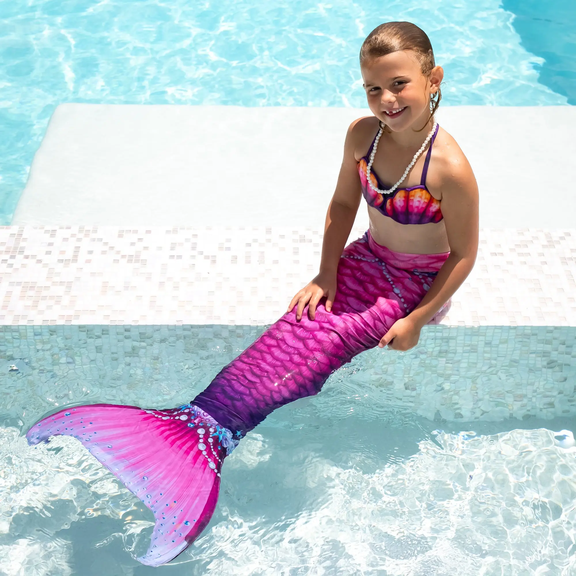 New Pink Fantasy Starter Mermaid Tail with Monofin