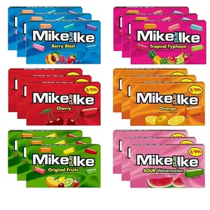 Mike and Ike Original Fruit Flavored Candy 0.78 Ounce Box Pack of 24 18.72 Ounce Total Lemon Sour Flavor Natural Snack