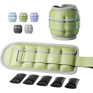 Adjustable Ankle Weights,  Weights for Men, Ankle Weights 5lb Set of 2, Durable PU Leather, Ankle and Wrist Weights, 1-5 lbs Adjustable Per Ankle