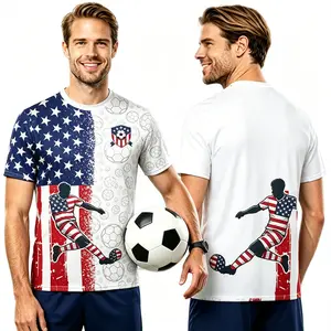 Soccer Jersey Men Women USA Mexico Canada Argentina Brazil All Over Print Round Neck Football Shirt Lightweight Quick Dry Breathable Unisex Sports Tee S-3XL Ideal for training gym running casual wear and team fan support Athletic Performance Wear