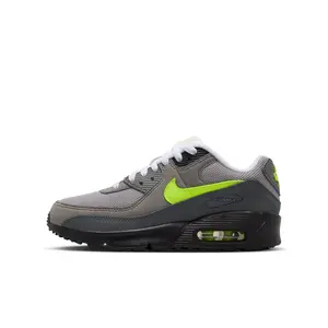 Men's Nike Air Max 90 "Neon Yellow" Leather-Rubber Casual Training Shoe, Walking Shoe, Runner, Sports Footwear