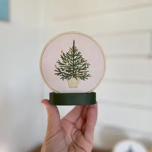 Modern Hoopla Hoop Prop for Embroidery Hoops - Display on Table Shelf or Flat Surface - High-Quality Plywood - Made in Virginia