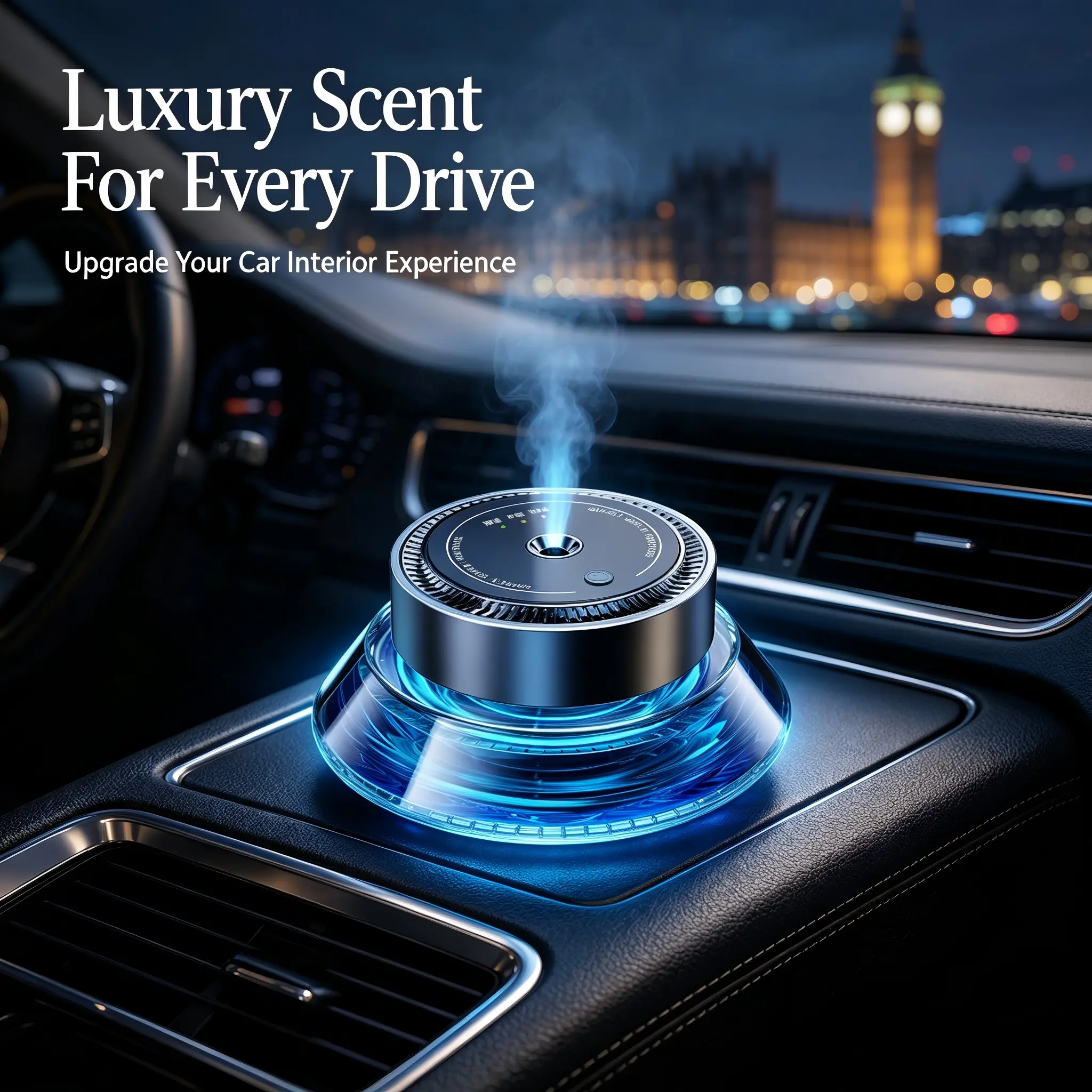 High-End Intelligent Men's Car Fragrance Diffuser, Long-Lasting Light Fragrance Automotive Interior Accessory Car Aroma Diffuser Car Odor Eliminator