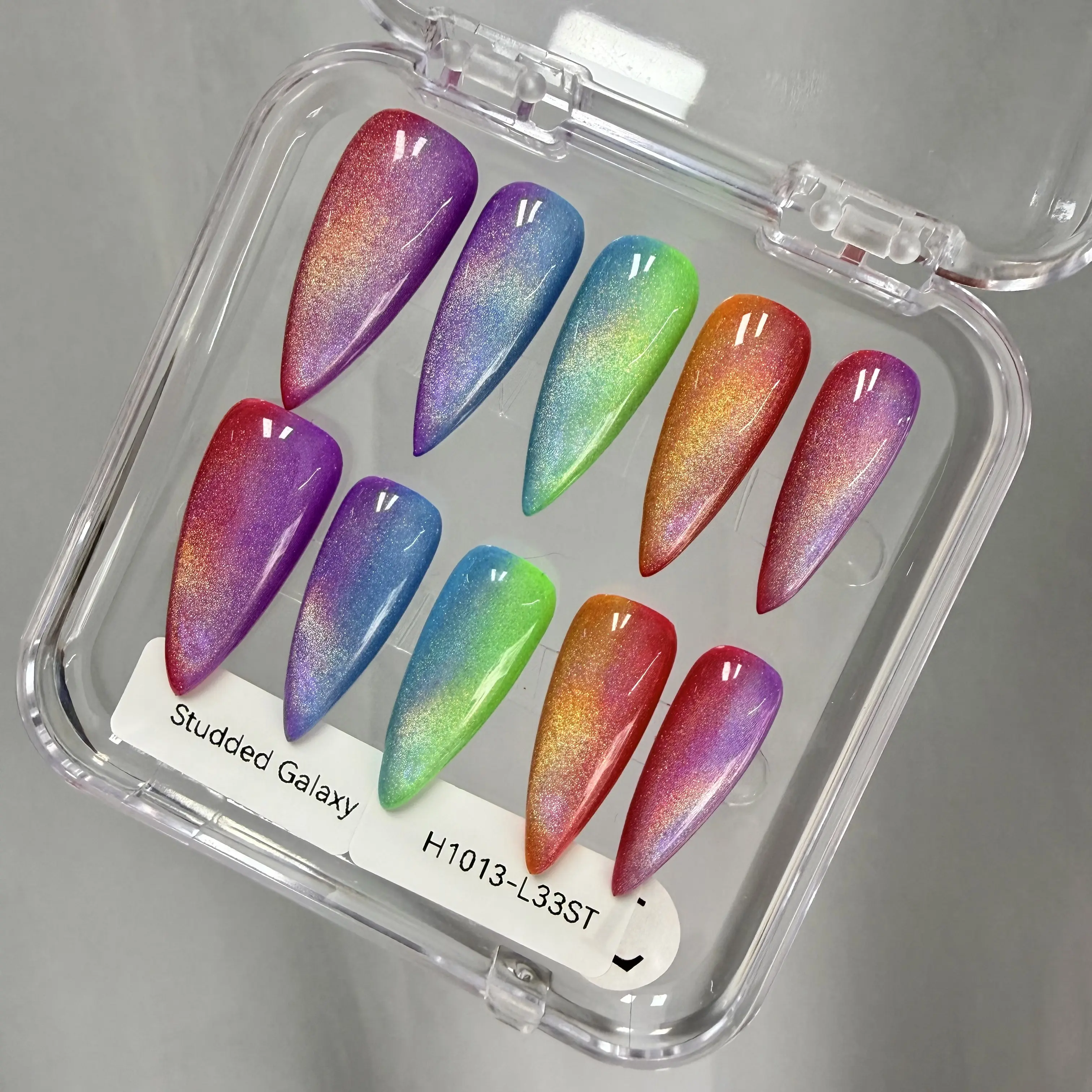 Promake 2026 Summer Press-On Nails Collection| 100% Handmade Luxury Nails- Beach Ready Nails- Salon Nails at Home- Long Nail Set  with Art Designs & Care Tools - Ready to Gift - Size S-L