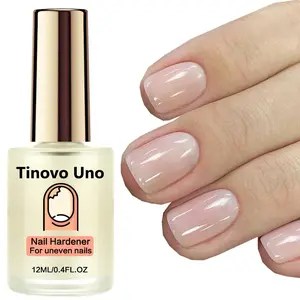 Tinovo Uno Translucent Nail Strengthener 12ml, Nail Strengthening Serum, Flawless Nail Care, Natural Dryness, No Drying Required, Suitable for Yellowing Soft Nails After Gel Removal and Hardened Nails, Nail Care Solution