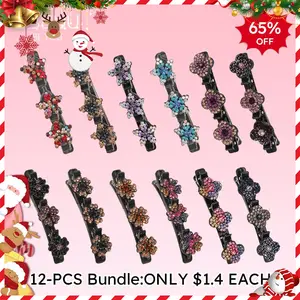 BBEUU TikTokShopBlackFriday Handmade 4-Leaf Clover Hair Clip – Lucky Charm Green Floral Resin Barrettes for Women & Girls