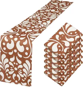6 count Talavera Table Runner 71 x 13'' Cielito Lindo Table Runner Cielito Lindo  Shower Party Decoration Mexico  Decor Traditional Cinco De Mayo Decorations(Brown)