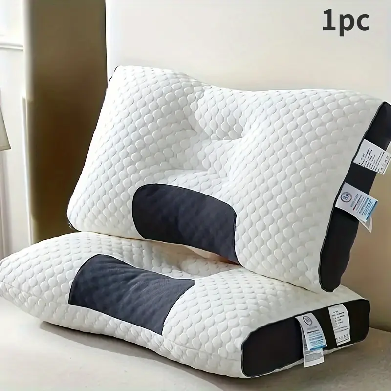 SP Reversible Multi-Use Neck Pillow - 1pc Modern Knit Polyester Rectangular Pillow, Breathable Massage Support, Moisture-Absorbent, Hand Wash Only, Love Theme Household Bedding Accessory, Multi-Use Pillow