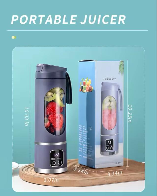 10 Blades Portable Fruit Juicer 450ml Capacity 3 Gears USB Rechargeable Blender Ice Crusher for Smoothies Ice Making 10 Blades Portable Fruit Juicer 450ml Capacity 3 Gears USB Rechargeable Blender Ice Crusher for Smoothies Ice Making