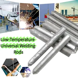 Universal Welding Rods 10-Pack Low Temperature Repair For Water Fuel Plastic Copper Aluminum Iron Flux Cored Easy Use Novice Friendly Adjustable Portable Welding Blackout Panel Cable Electrode Tungsten