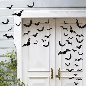 88-Piece Halloween Bats Decorations Set - Spooky 3D Bat Wall Stickers for Home Decor