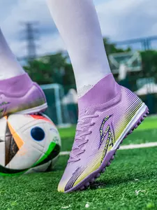 High-Top Soccer Shoes TF Football Field Boots Women's Adult Youth Universal Anti-Slip Breathable Durable All-Season Training Competition Use