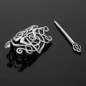 Viking Barrettes Celtics Crown Barrettes Hair Accessories Celtic Silver Irish Long Hair Decoration Hair Accessories Women Braid Jewelry