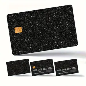 Rechal 4pcs/set Shimmering Glitter Card Stickers - Trendy Fashion for Men/Women - Color Changing Design - Non-Stick Safe for Credit, Shopping & Bus Cards