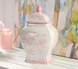 Mrs. H by Dee Hilfiger 13" Porcelain Ginger Jar