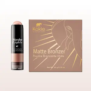 Kokie Professional Matte Bronzer & Strobe Lights Highlighter Duo