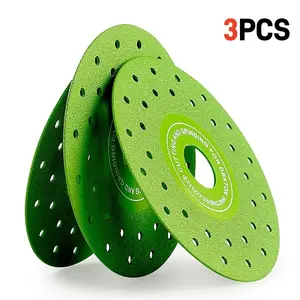3PCS 115mm Diamond Saw Blades | Tile Cutting Blade | Marble Cutting Disc | 45 Degree Chamfer Diamond Blade | Porous Diamond Grinding Wheel | Angle Grinder Blade