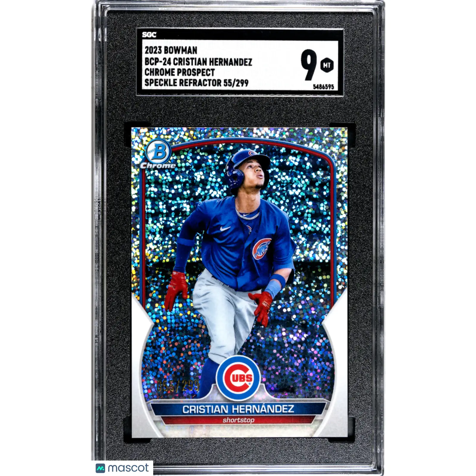 Cristian Hernandez SGC 2023 Bowman #BCP 24 CHR. Pros. Speckle Refractor 55/299