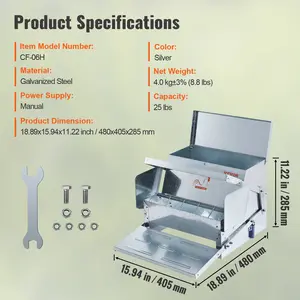 VEVOR Automatic Chicken Feeder, 25 lbs Capacity Feeds 10 Chickens up to 11 Days, Galvanized Steel Poultry Feeder