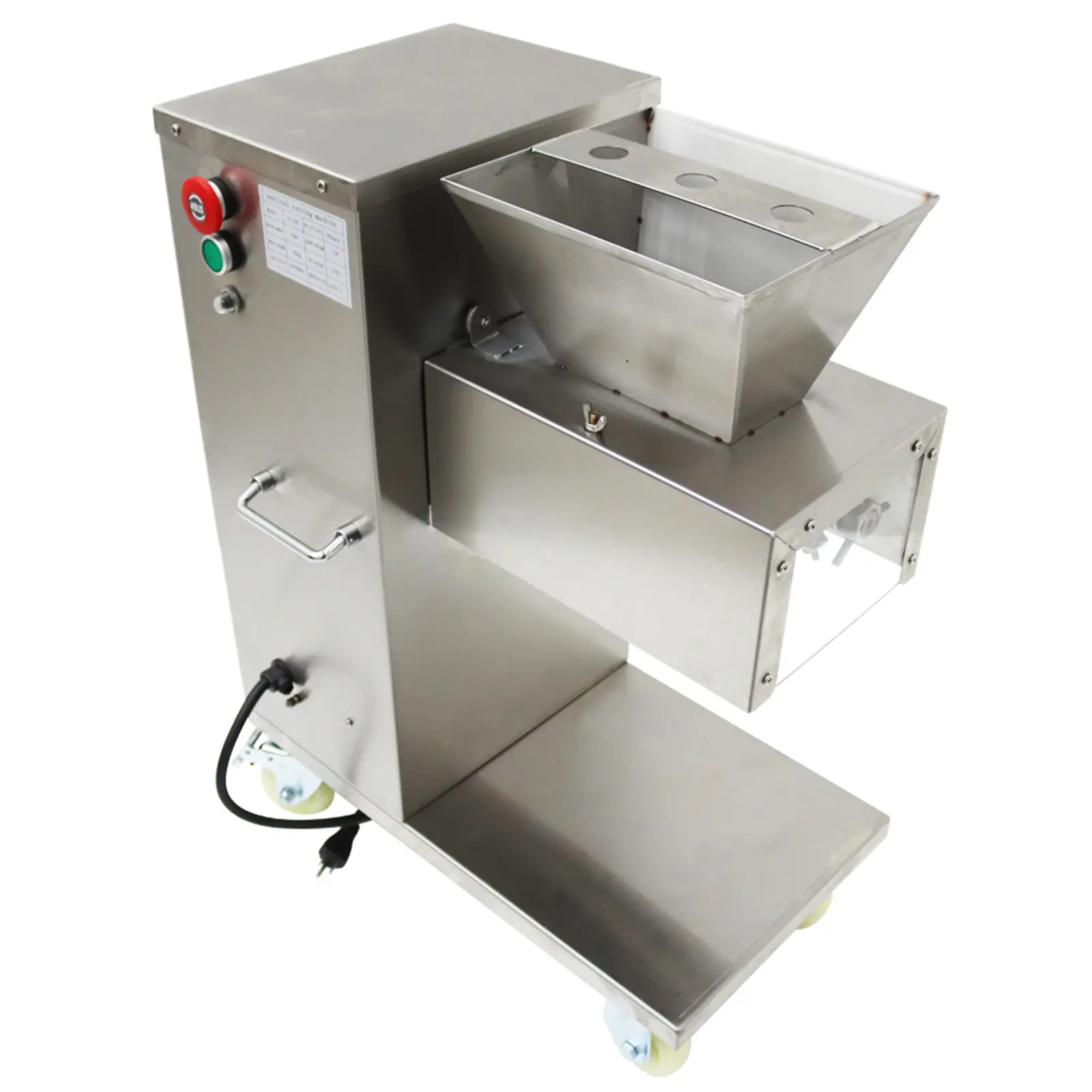 YOKOMA Commercial Meat Slicer Meat Cutting Machine TJ130L 882lbs/h 110V with 3mm Blade for Steak Pork