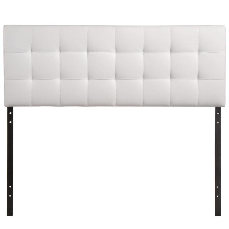 Modway Lily King Upholstered Vinyl Headboard in White
