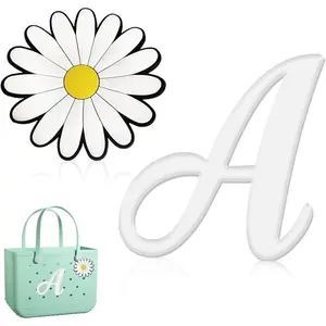 *Z-WLT1     2pcs Charms for Bogg Bag, Letter Charms Decorative Alphabet Lettering Accessories Insert Compatible With Beach Bag, Rubber Tote