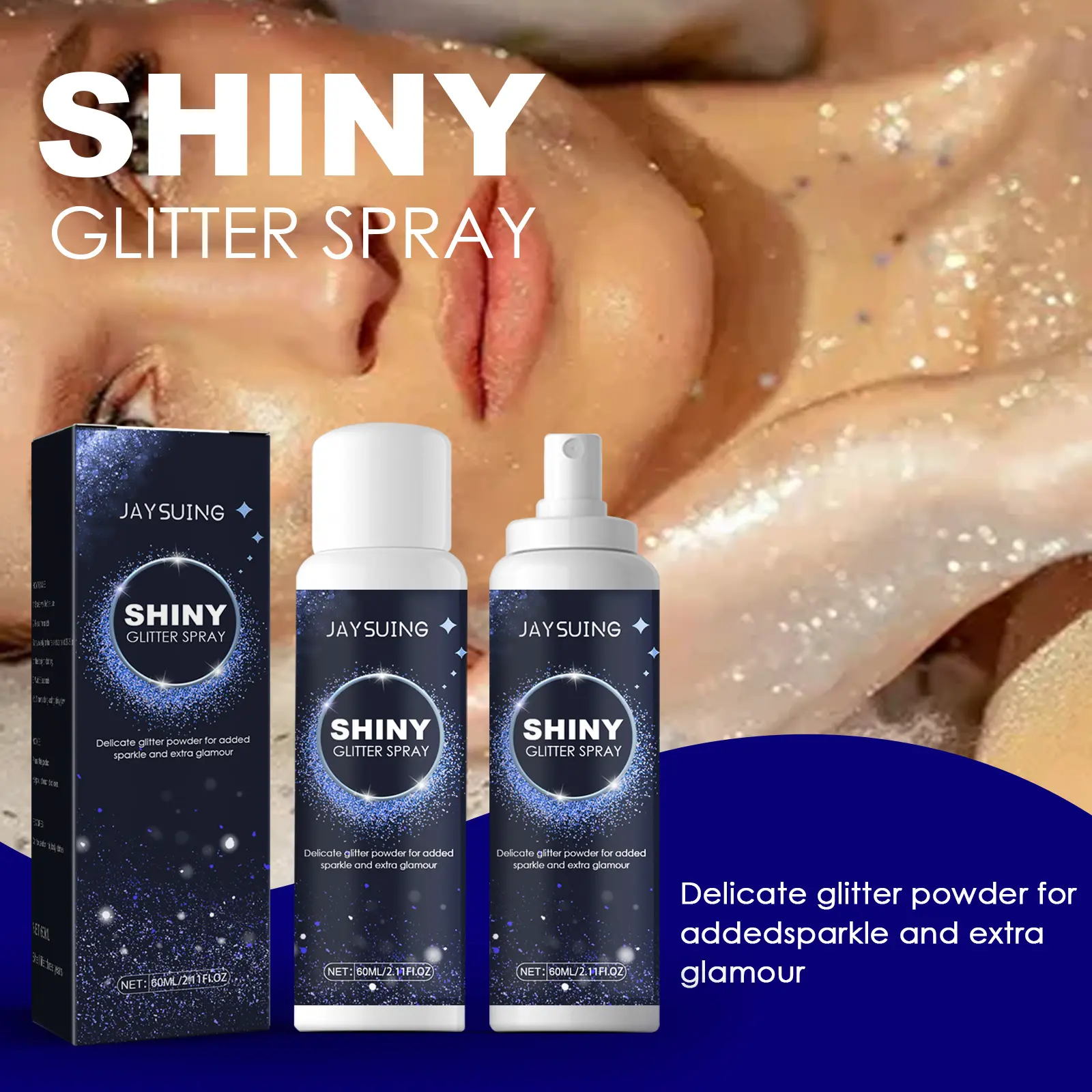 Shiny Glitter Spray ,Body and Hair Glitter Spray ,Body Shimmery  Spray For Hair,Clothes Festival Rave Stage Makeup