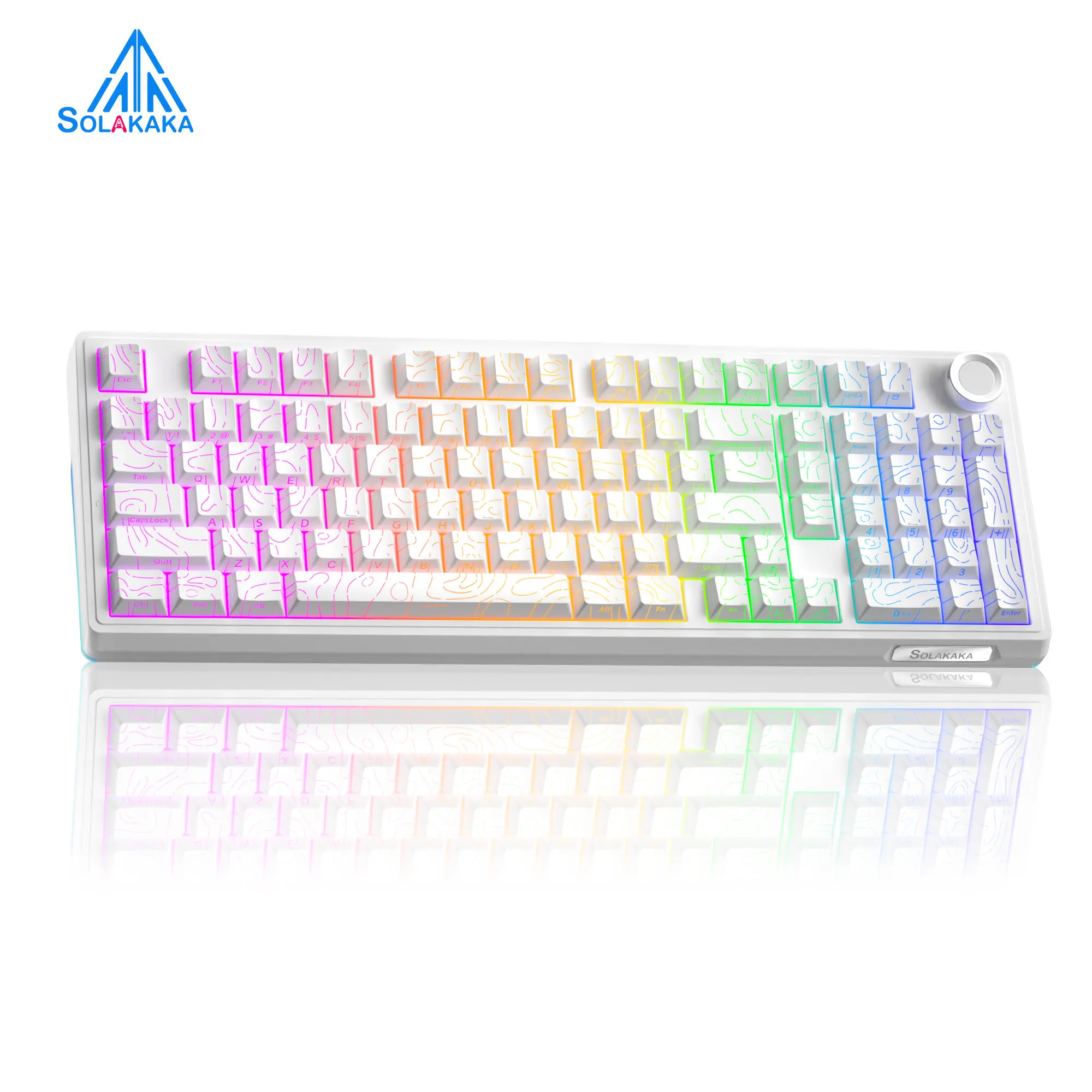 Solakaka KI99 Pro Hot-Swappable 96% Wireless RGB Gaming Mechanical Keyboard, Pre-Lubed Switches,Gasket Structure Creamy Keyboards for Gamer/PC/Laptop (White) PC Accessories back to school shopping suplies FallFreshness