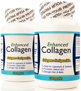 Colageno Hidrolizado en capsulas. Set de 2 frascos. Enriquecido con aminoacidos. para la piel, articulaciones y huesos. 120 capsulas CADA Frasco.Tratamiento completo de alta potencia.