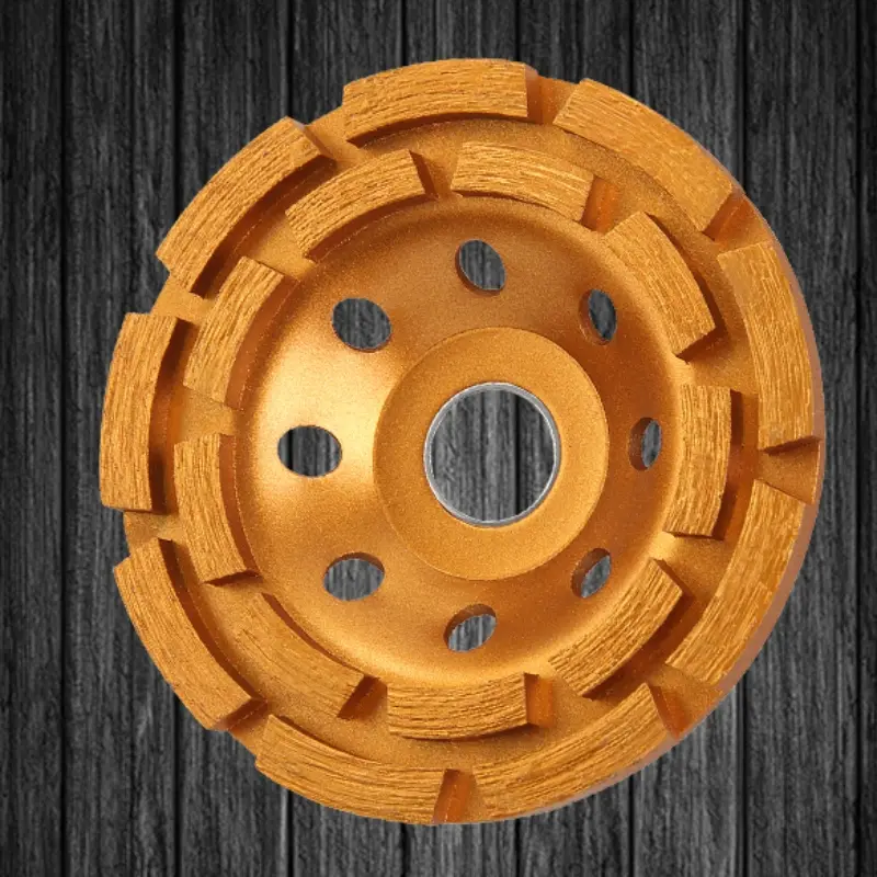 Concrete Grinding Wheel, Dual Row Diamond Cup Wheel for Polishing & Grinding Concrete Surfaces, Brick Stone Marble Cement Granite