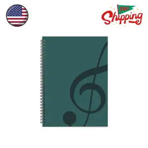 Blank Sheet Music Composition Manuscript Staff Paper Art Music Notebook 100 Pages 26x19cm (Water Blue/Ocean Blue)