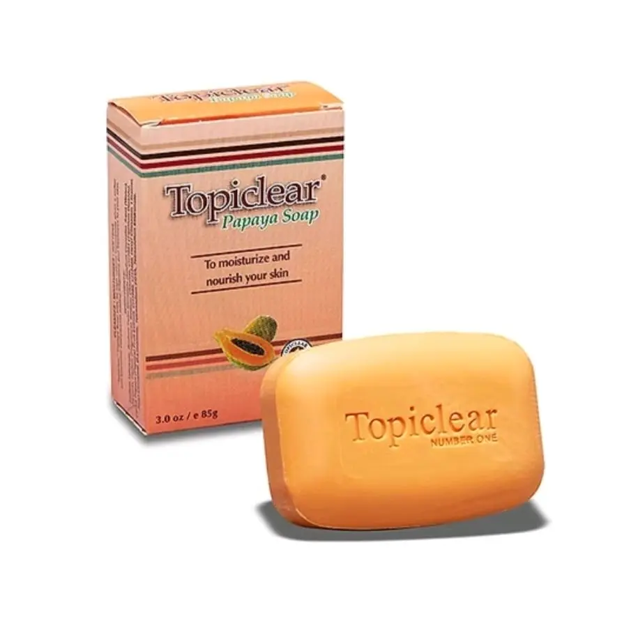 Topiclear Papaya Soap 85 gr - 3 Pack for Moisturizing and Nourishing Skin Care