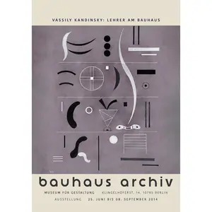 Four Parts by Wassily Kandinsky Exhibition Poster