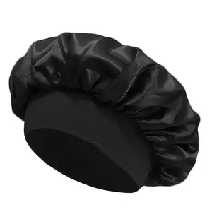 3/2/1-Pcs Sleep Caps, Elastic Wide Brim Silk Satin Hats, Soft Breathable Design, Anti-Slip Inner Band, Casual Loose Fit, All Seasons