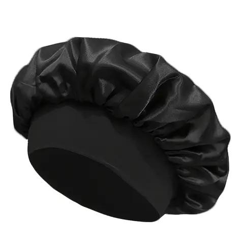 1/2/3Pcs Sleep Caps, Elastic Wide Brim Hats, Soft Breathable Design, Anti-Slip Inner Band, Casual Loose Fit, All Seasons, Hair Wraps, Hair Cap for Sleep