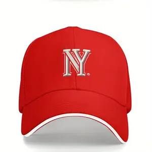 Men's Adjustable New York Baseball Cap - Black with White NY Embroidery, Sun Protection for Outdoor Activities, Travel, Beach Vacations & Cycling, Baseball Cap