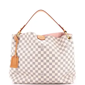 Pre-owned Louis Vuitton Canvas Coated Shoulder Bags Graceful Handbag Damier MM by Rebag