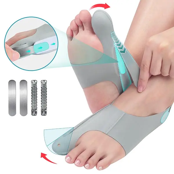 TENICORE Toe Straightener Sleeve Bunion Corrector (2 Pieces, One Size) - Ergonomically Designed, Anti-Slip Strap, Breathable Fabric, Adjustable Orthopedic Support Brace for Sports, All-Season Pain Relief