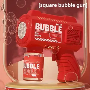 Automatic Bubble Gun for Kids, Three Colors Available, Includes Stickers, Large Bubble Output, Perfect for Holidays, Requires Batteries