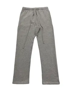 Menswear Uncuffed Relaxed Fit Dark Grey Sweatpants SS22 - Comfy Men's Pants with Drawstring Closure, Stylish Everyday Wear for Casual Outings Oversized