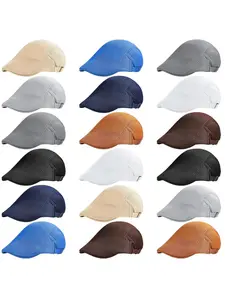 Men's Mesh Cap Breathable Summer Newsboy Hat Adjustable Beret Ivy Cap Irish Cabbie Driving Hunting Hats