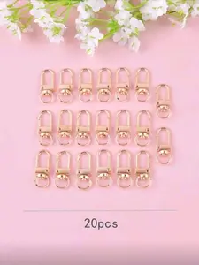20pcs Lot Metal Lobster Clasps Hooks Keyring, Rotating Keychain Buckle for DIY Jewelry Making, Key Ring Chain Accessories
