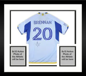 Framed Luke Brennan Atlanta United FC Autographed Match-Used #20 Blue Jersey from the 2025 MLS Season - Size M - Fanatics Authentic Certified