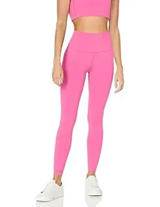 Amazon Essentials Women's Active Sculpt Workout Athleisure High-Rise Full-Length Leggings (Available in Plus Size), Bright Pink, Large