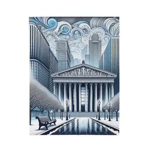 Edifice Immersed in Swirling Daydreams- Plush Blanket