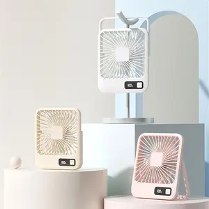 LMMAKE 5-Speed 180° Adjustable Desktop Fan Converts to Hanging Mode Ultra-Quiet USB Rechargeable Multi-Directional Cooling for Offices Dorms Bedrooms & Outdoor Spaces Ideal for Professionals & Light Sleepers Usb Desk Fan