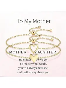 Veliora Gift B Mother Daughter Bracelets, Matching  Bracelet Set for Mom and Daughter, Mommy and Me Jewelry, Mother Daughter  Bracelets Gift men accessories tarnish proof chain men's cuban link Adjustable Heart Rate Couples