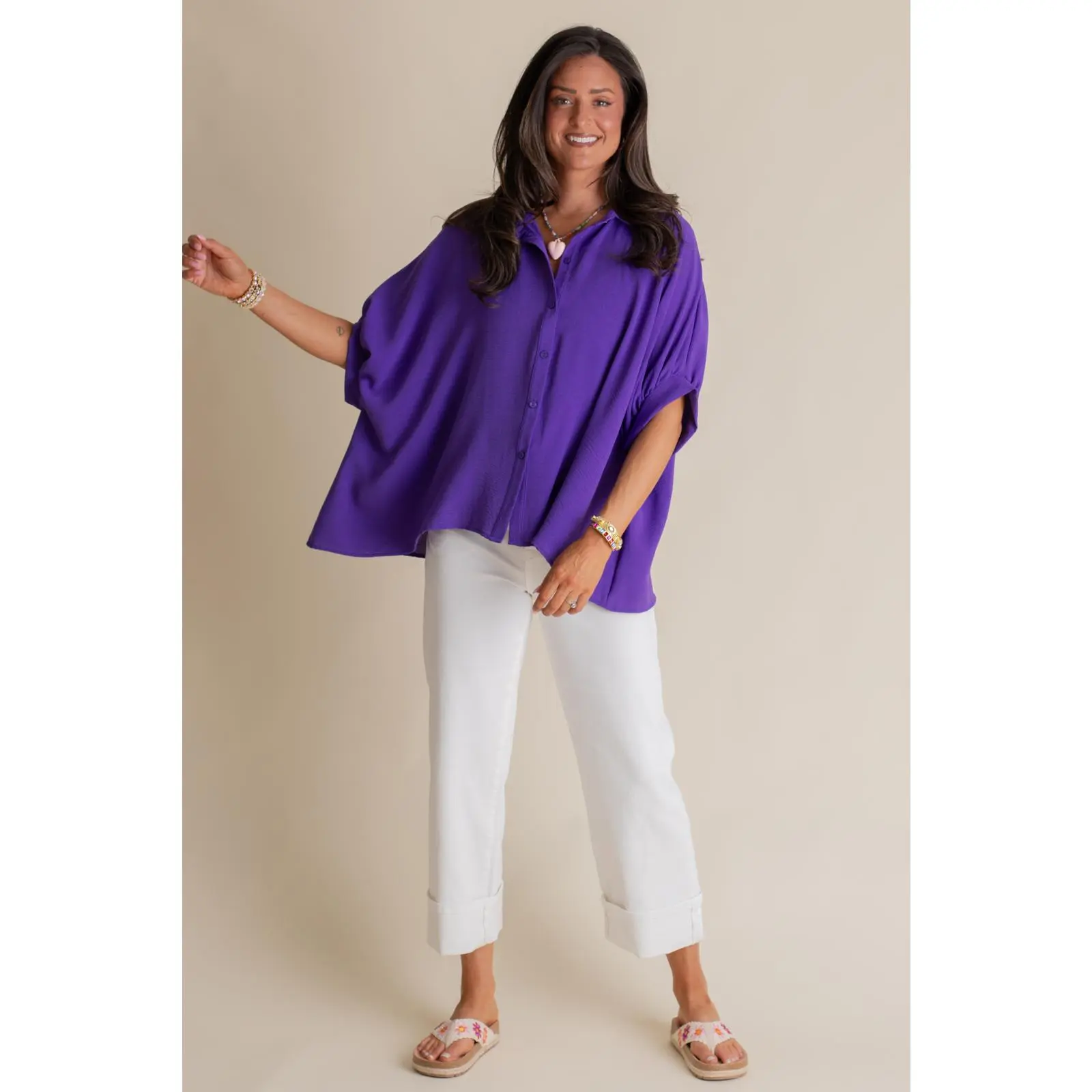 Boss Babe Button Up Airflow Top