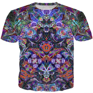 HOOP ARTIST MEN'S T-SHIRT - 100% Premium Polyester, Hand Made in California, High Definition Graphic, Mandala Print, Ultra Soft, Front & Back Artwork
